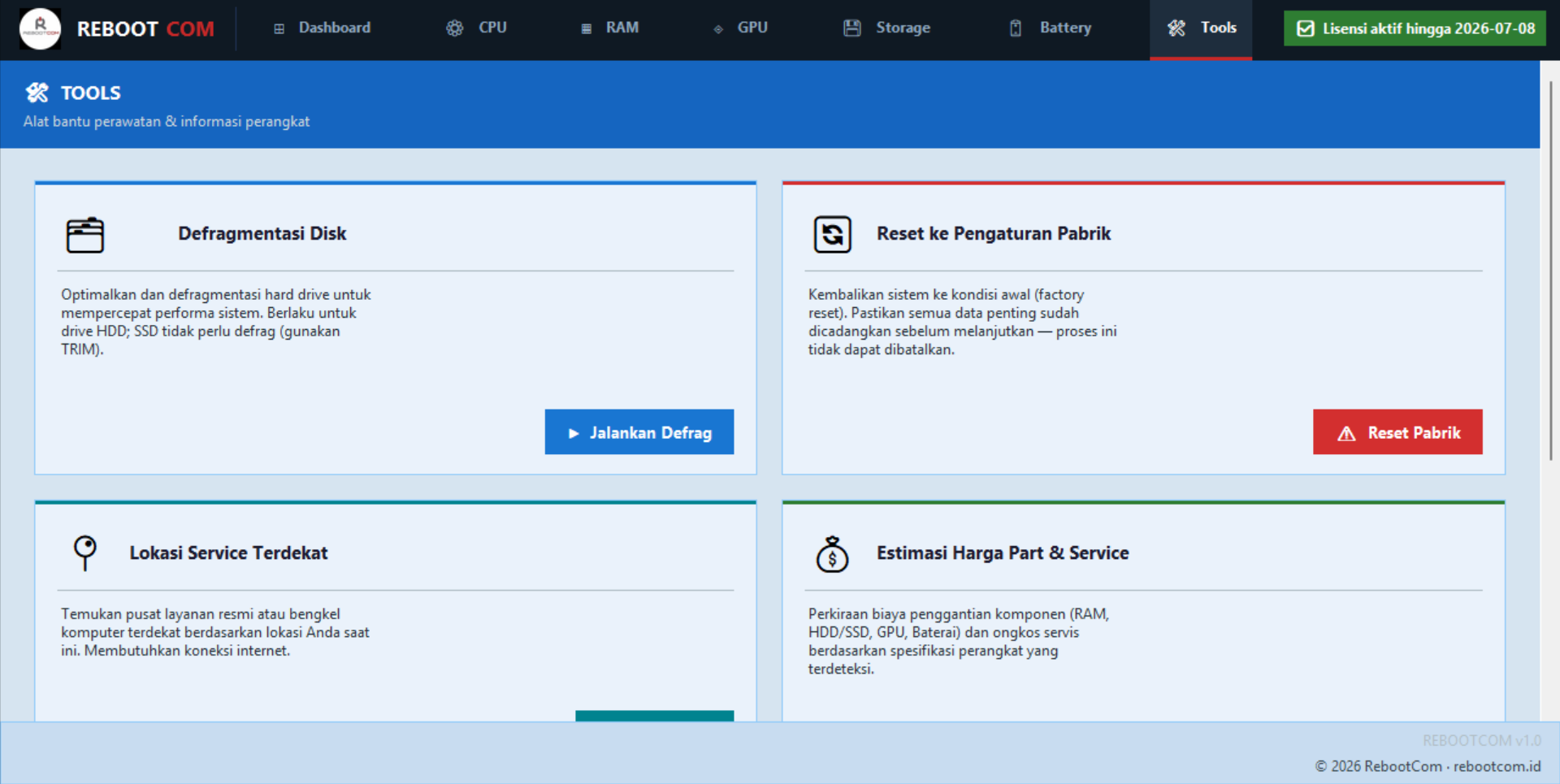 Tools Feature